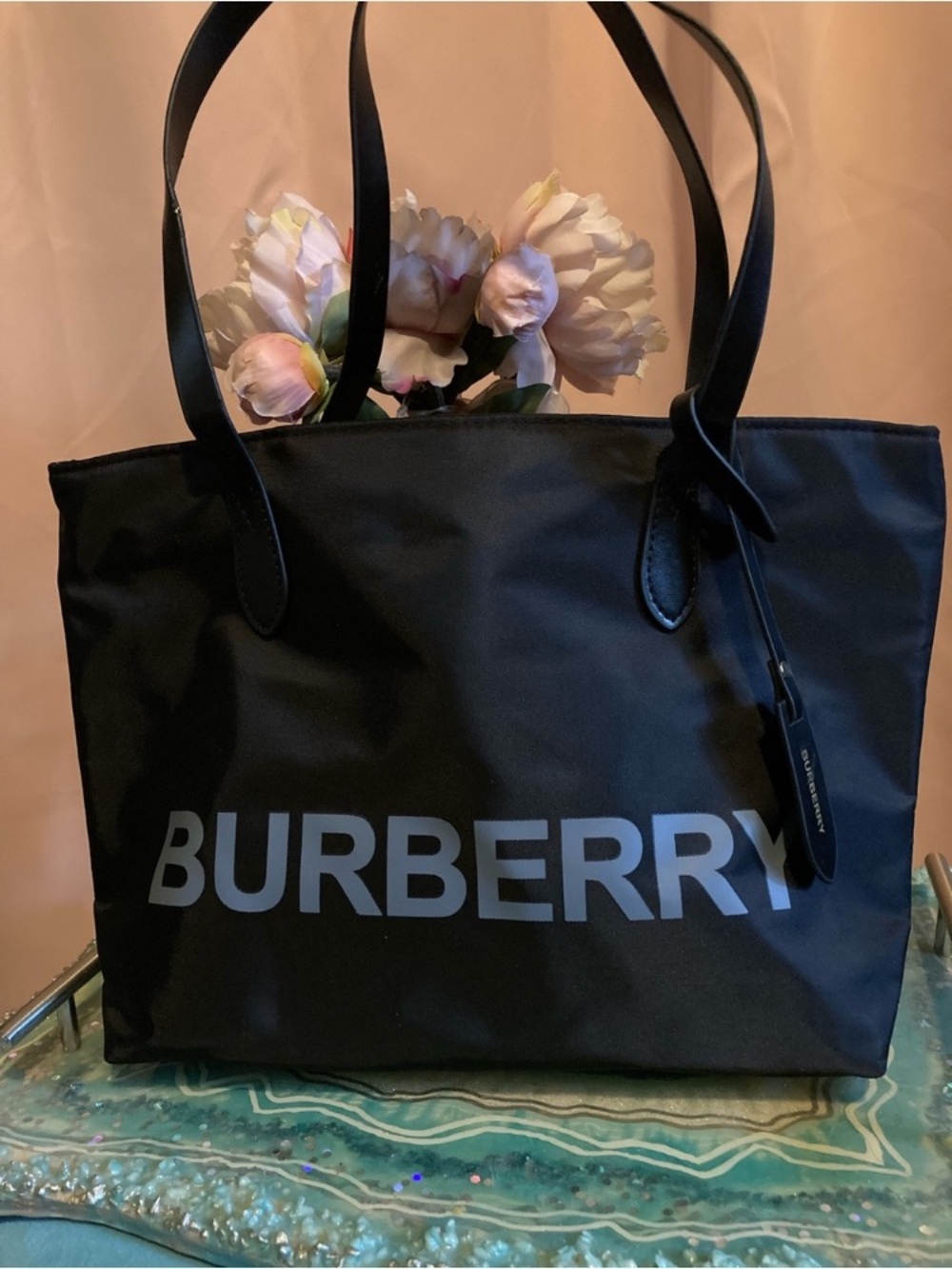 Burberry Black Logo Nylon Tote AUTHENTIC BEAUTY LINE GWP